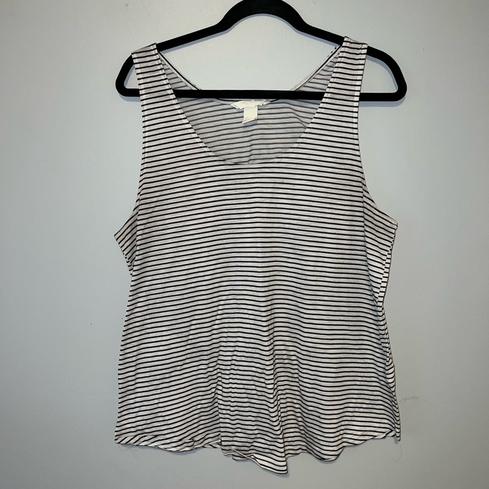 H&M Black and White Striped Tank Top
